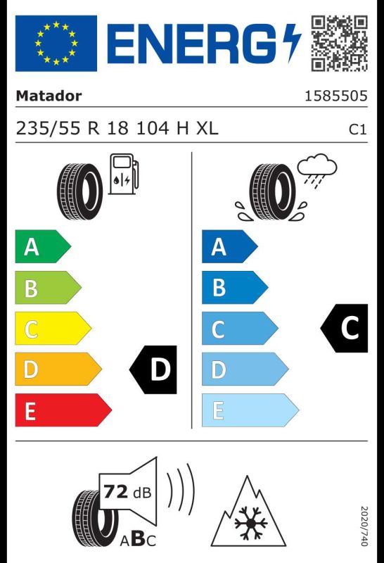 235/55 R18 MATADOR MP93 XL FR 104H